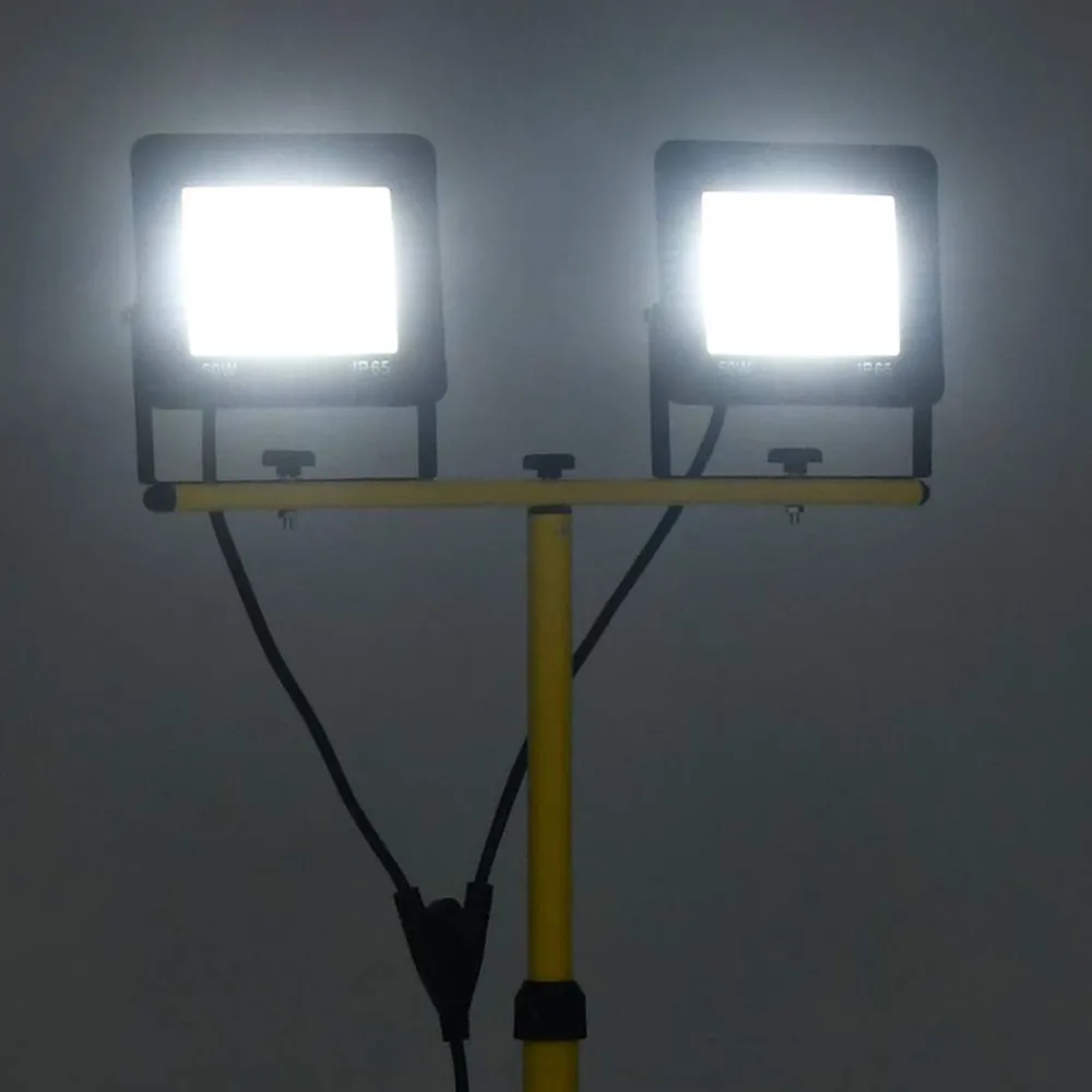 Luminaires-vidaXL Projecteur à LED avec trépied 2x50 W Blanc froid