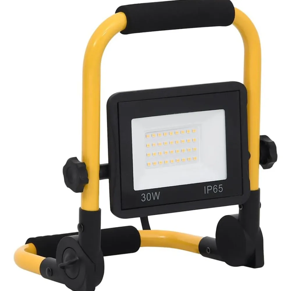 Luminaires-vidaXL Projecteur à LED avec poignée 30 W Blanc froid