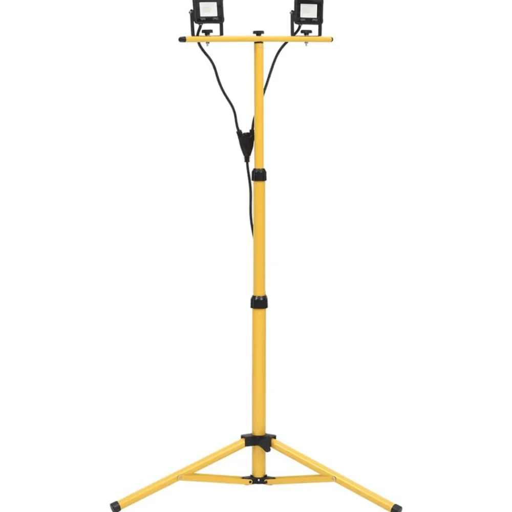 Luminaires-vidaXL Projecteur à LED avec trépied 2x10 W Blanc froid