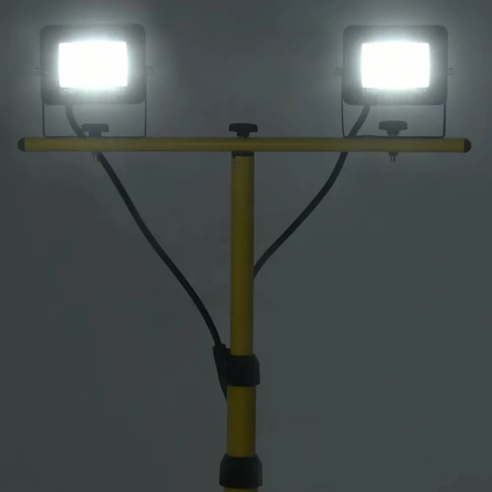 Luminaires-vidaXL Projecteur à LED avec trépied 2x10 W Blanc froid