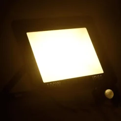 Luminaires-vidaXL Projecteur à LED avec capteur 100 W Blanc chaud