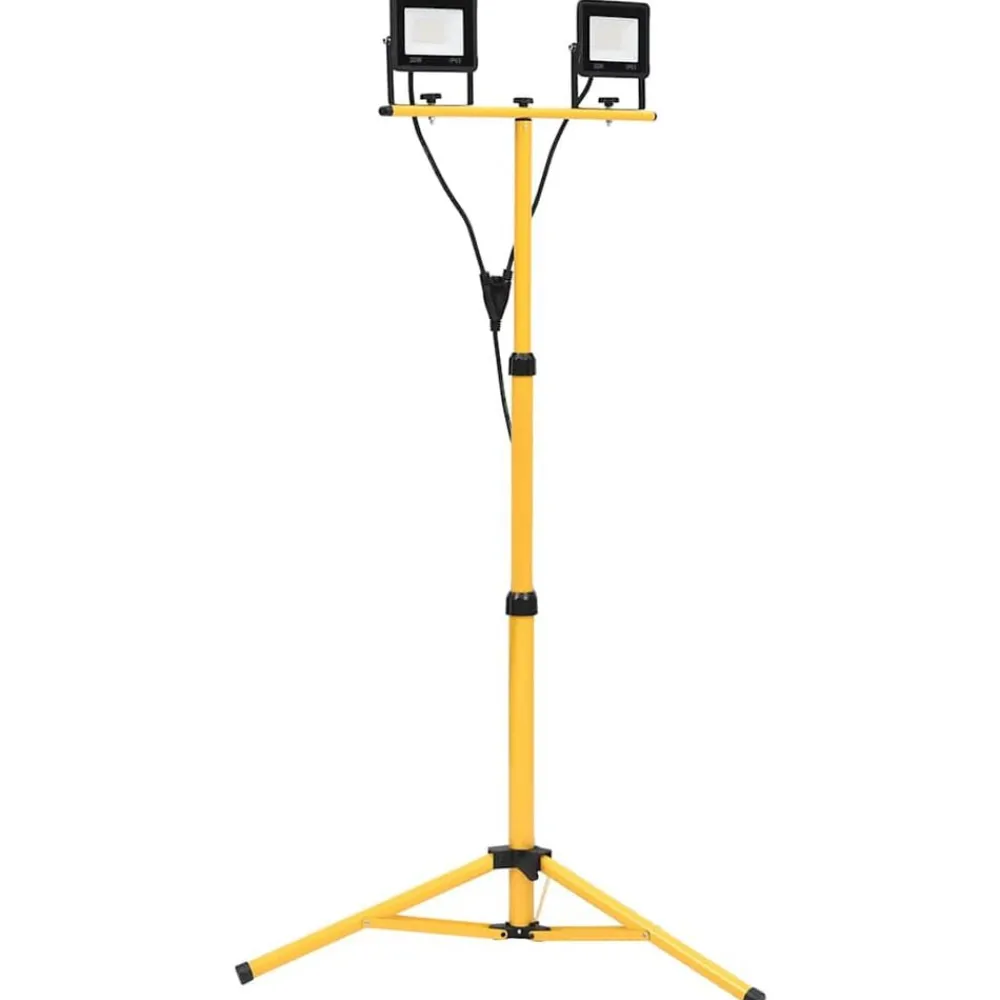 Luminaires-vidaXL Projecteur à LED avec trépied 2x30 W Blanc froid