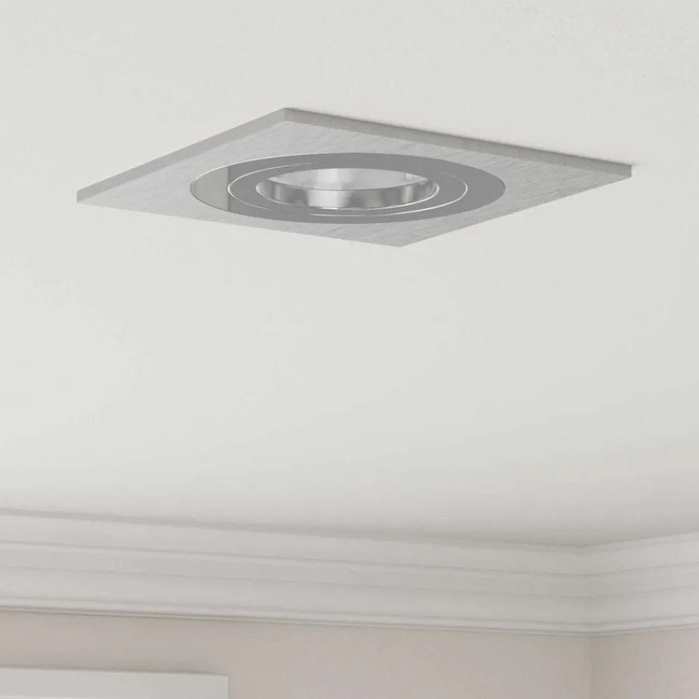 Luminaires-vidaXL Projecteur 6 pcs 9 x 9 x 2 cm Aluminium Argenté