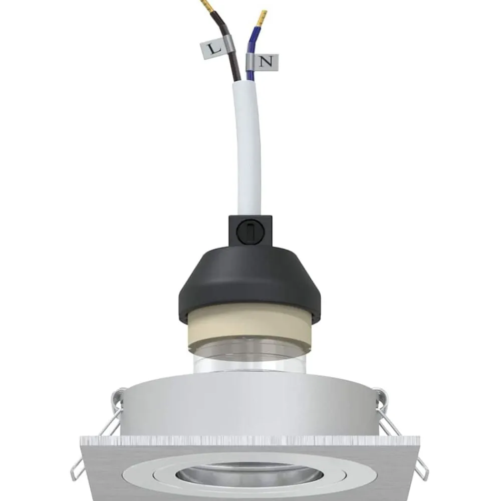Luminaires-vidaXL Projecteur 6 pcs 9 x 9 x 2 cm Aluminium Argenté