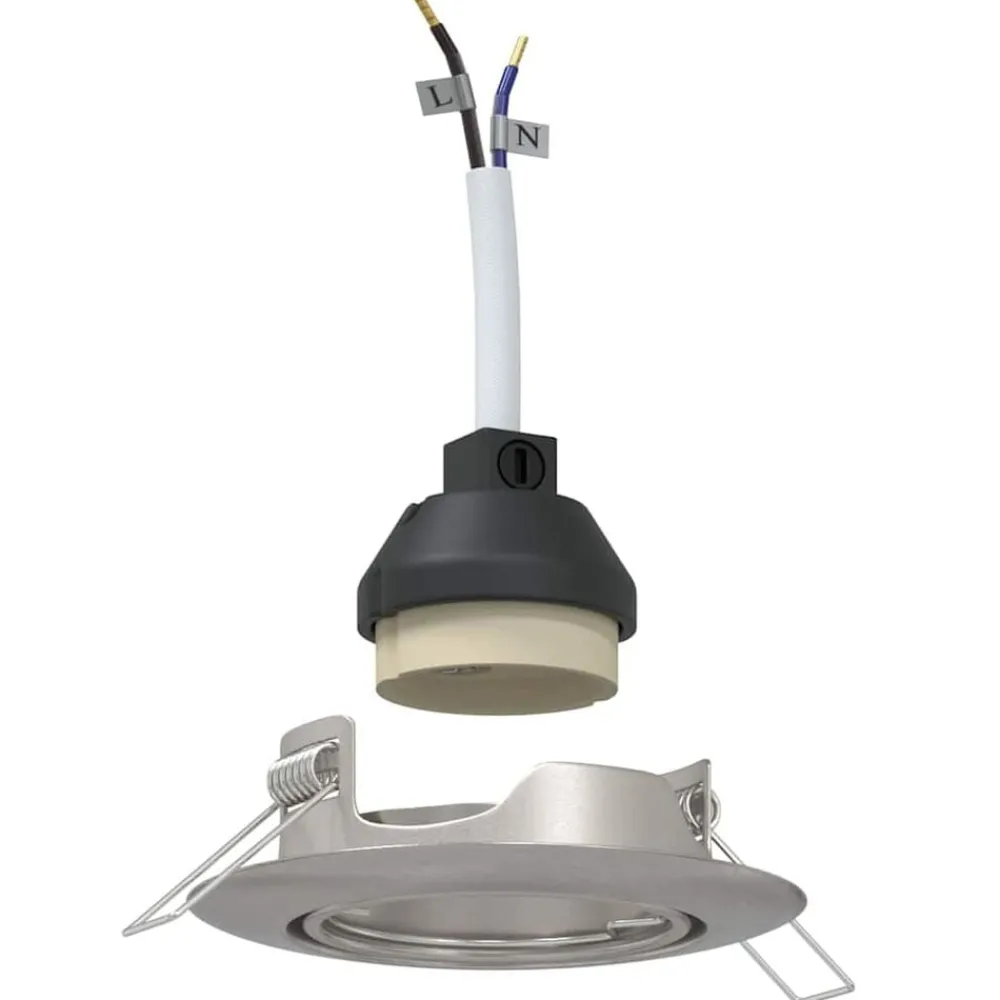 Luminaires-vidaXL Projecteur 6 pcs 9 x 9 x 2,5 cm Métal Argenté