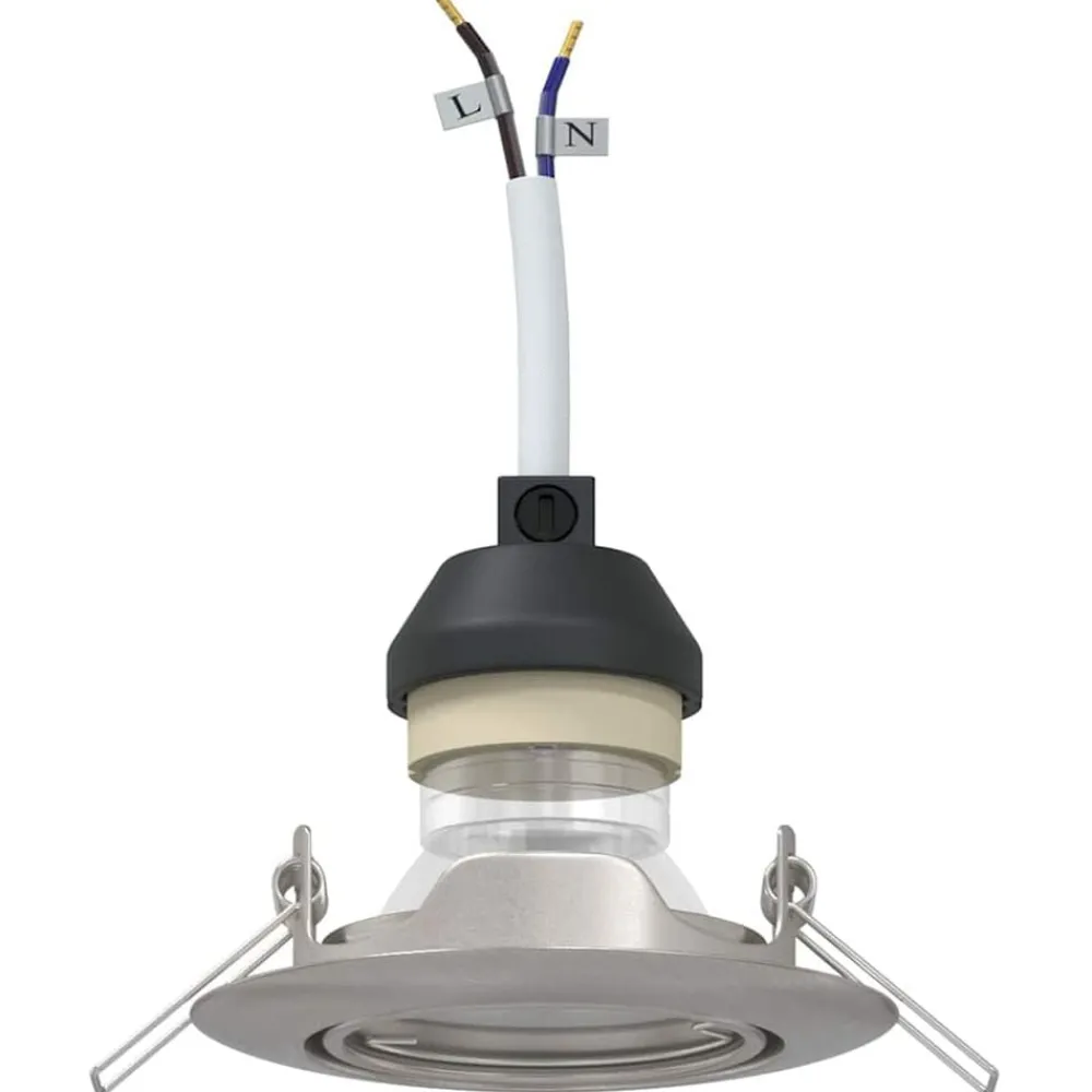 Luminaires-vidaXL Projecteur 6 pcs 9 x 9 x 2,5 cm Métal Argenté