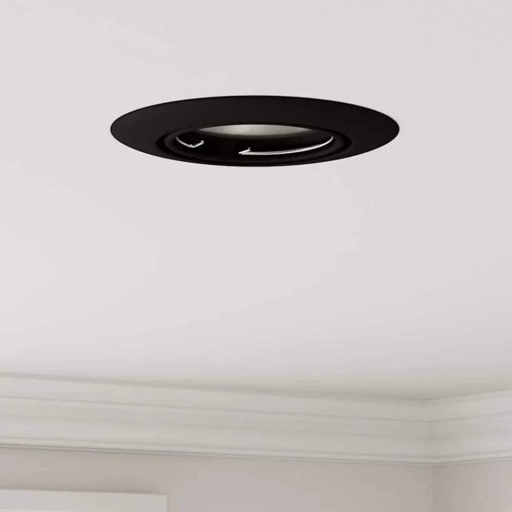 Luminaires-vidaXL Projecteur 6 pcs 9 x 9 x 2,5 cm Métal Noir