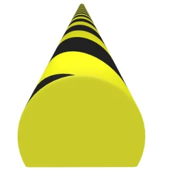 vidaXL Protecteur d'angle Jaune et noir 4x3x100 cm PU