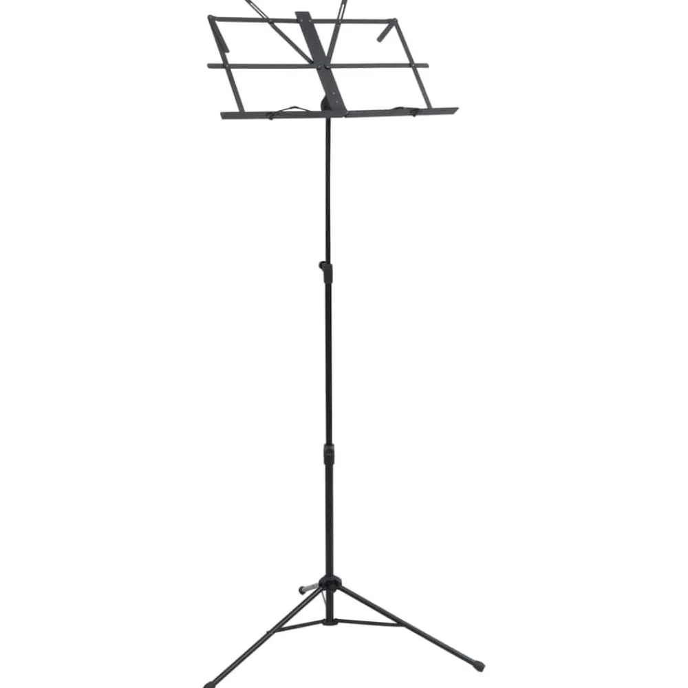 vidaXL Pupitre de livre de musique Noir Acier
