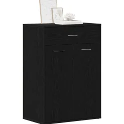 Produits Ménagers-vidaXL Rack à chaussures Chêne noir 60 x 35 x 84 cm Bois d'ingénierie Chêne noir
