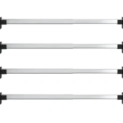 vidaXL Rails de garde-robe télescopiques 4 pcs Argenté 58-100 cm