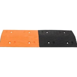 vidaXL Ralentisseur Jaune et noir 97x32,5x4 cm Caoutchouc