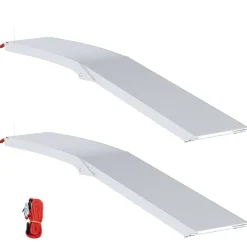 vidaXL Rampe de moto 680 kg 2 pcs Argenté 205 x 28 x 5 cm Aluminium