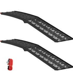 Pièces Détachées Pour Véhicules-vidaXL Rampe de moto pliable 340 kg par rampe 2 pcs Aluminium Noir