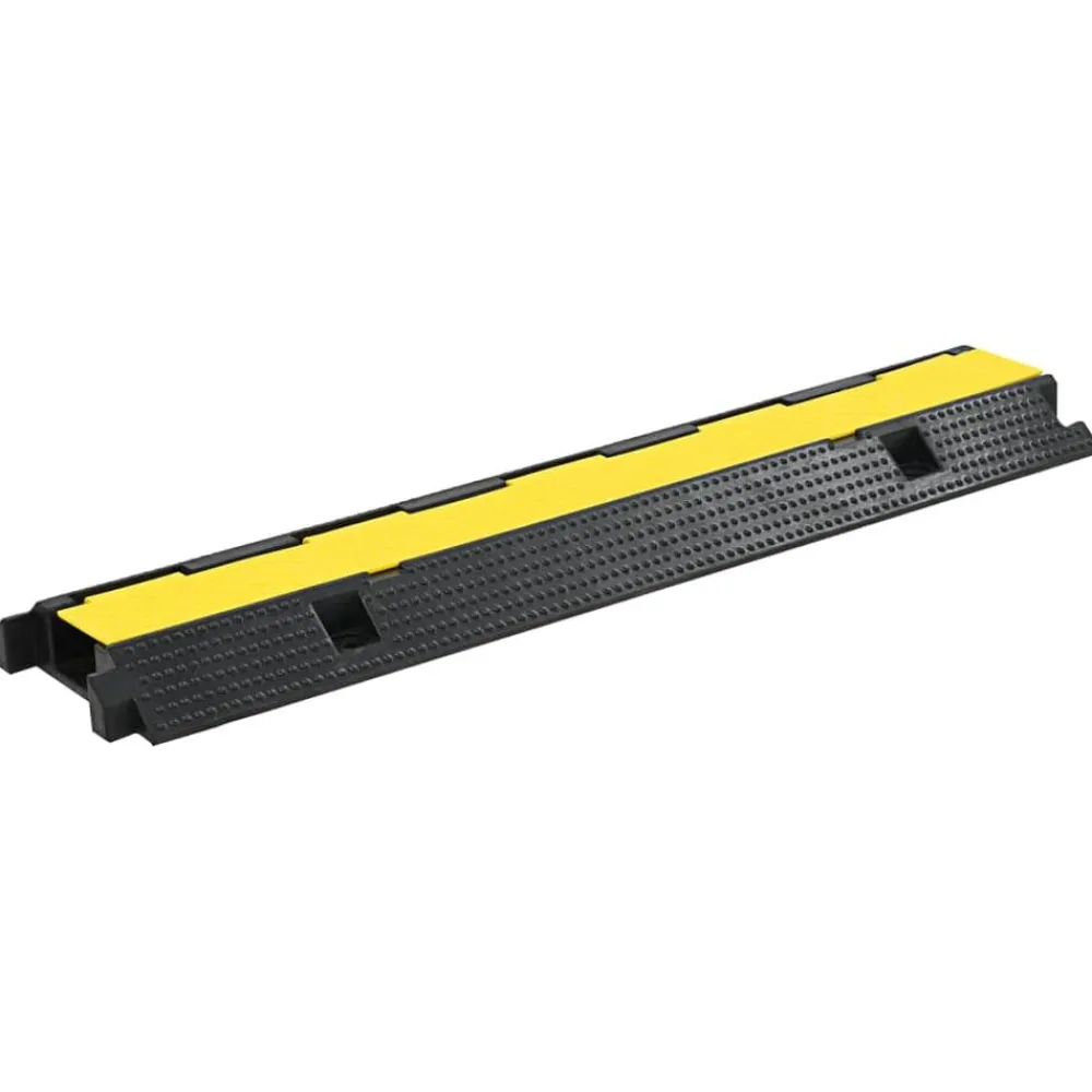 Signalétique-vidaXL Rampe de protection de câble 1 canal caoutchouc 100cm