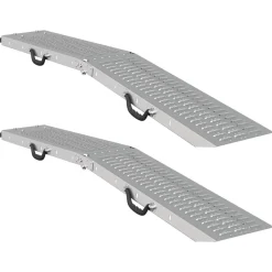 vidaXL Rampe Pliable 200kg par rampe 2 pcs Argenté 166 x 23 x 4,5 cm