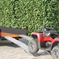 vidaXL Rampe Pliable 200kg par rampe 2 pcs Argenté 166 x 23 x 4,5 cm