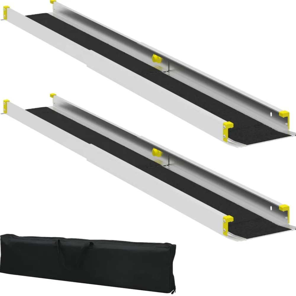 Pièces Détachées Pour Véhicules-vidaXL Rampe pour fauteuil roulant 270 kg 2 pcs Noir 152 x 19 x 5,5 cm