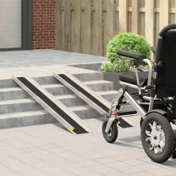 Pièces Détachées Pour Véhicules-vidaXL Rampe pour fauteuil roulant 270 kg 2 pcs Noir 152 x 19 x 5,5 cm