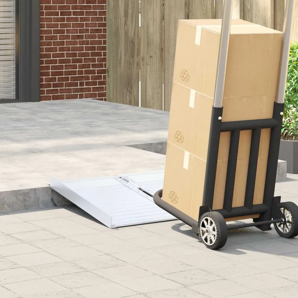 Pièces Détachées Pour Véhicules-vidaXL Rampe pour fauteuil roulant 270 kg Argenté 62 x 73 x 5 cm