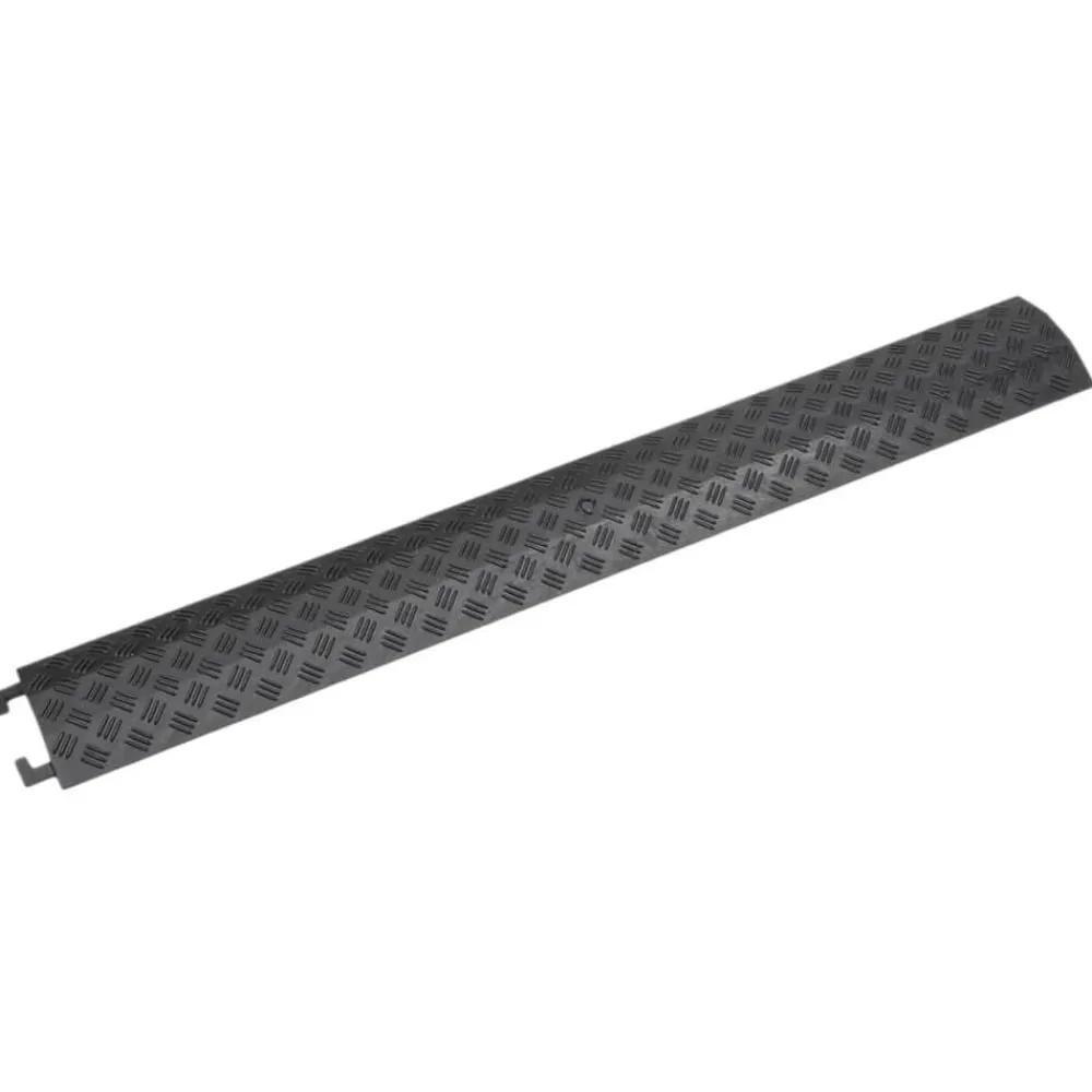 Signalétique-vidaXL Rampes de protection de câble 2 pcs 98,5 cm Noir