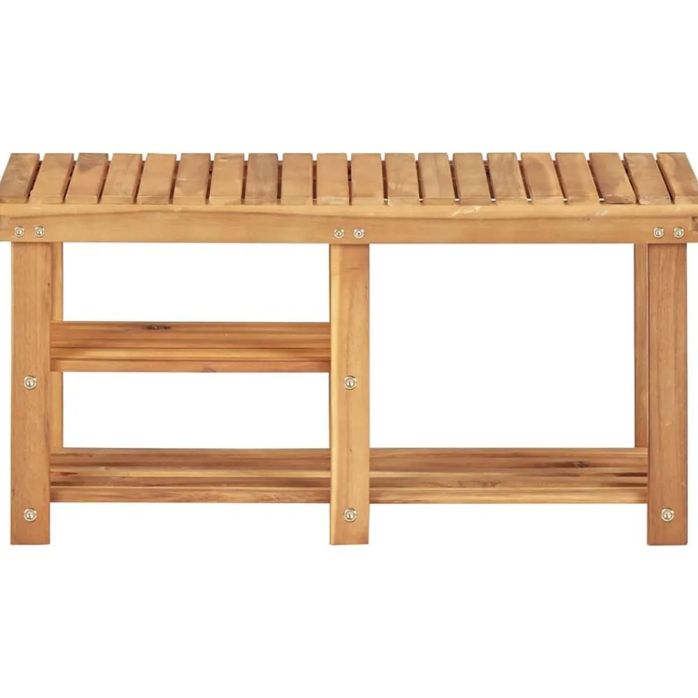 Produits Ménagers-vidaXL Range-chaussures 90x32x46 cm Bois d'acacia massif