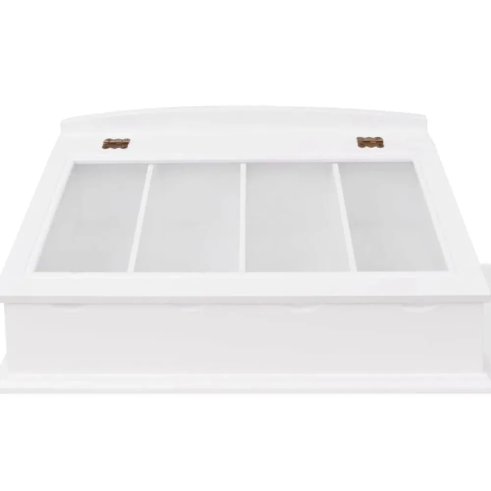 vidaXL Range-couverts en style baroque PFDM Blanc