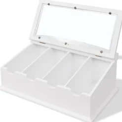vidaXL Range-couverts en style baroque PFDM Blanc