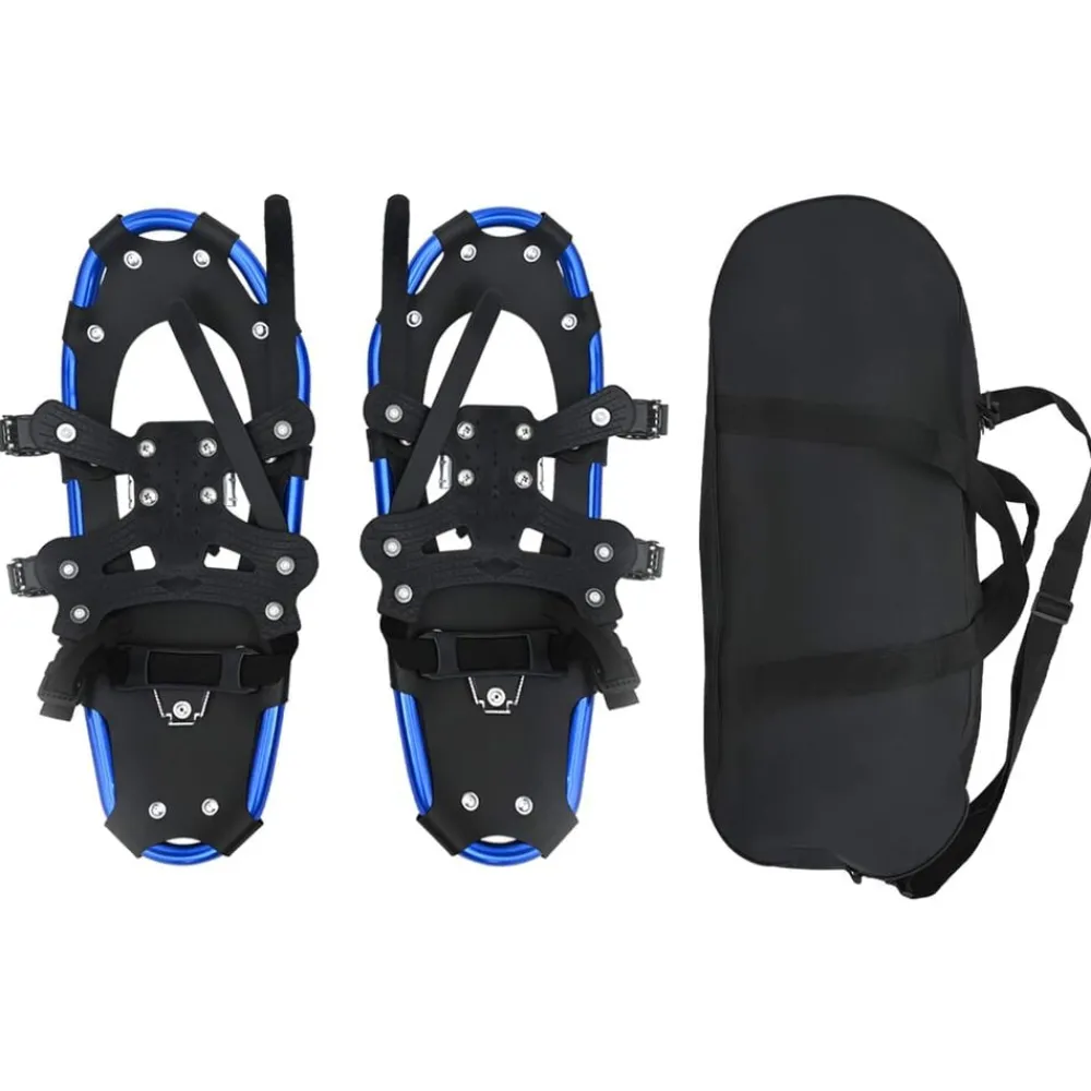 Loisirs De Plein Air-vidaXL Raquettes 3 en 1 et Noir 53,5 x 21 cm Aluminium et HDPE Bleu