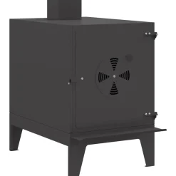Cheminées-vidaXL Réchaud de Camping 35 x 50 x 60 cm Acier laminé à froid Noir