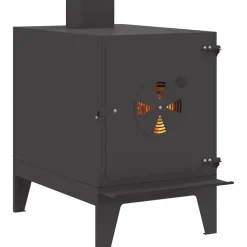 Cheminées-vidaXL Réchaud de Camping 35 x 50 x 60 cm Acier laminé à froid Noir