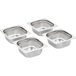 vidaXL Récipients Gastronorm 12 pcs GN 1/6 65 mm Acier inoxydable