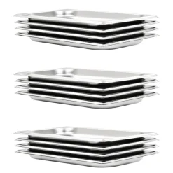 vidaXL Récipients Gastronorm 12 pcs GN 1/3 20 mm Acier inoxydable