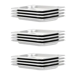 Arts De La Table & Arts Culinaires-vidaXL Récipients Gastronorm 12 pcs GN 1/4 20 mm Acier inoxydable
