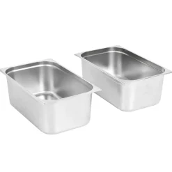 vidaXL Récipients Gastronorm 2 pcs GN 1/1 200 mm Acier inoxydable