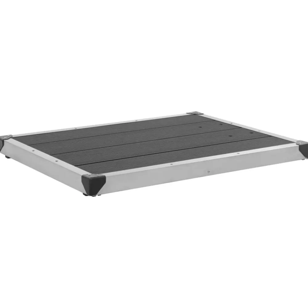 vidaXL Receveur de douche extérieur WPC Inox 80x62 cm