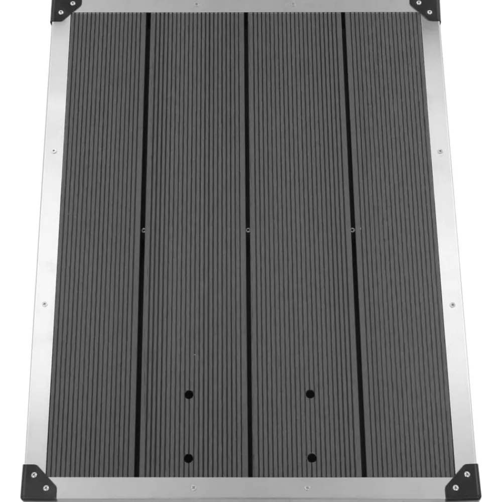 vidaXL Receveur de douche extérieur WPC Inox 80x62 cm