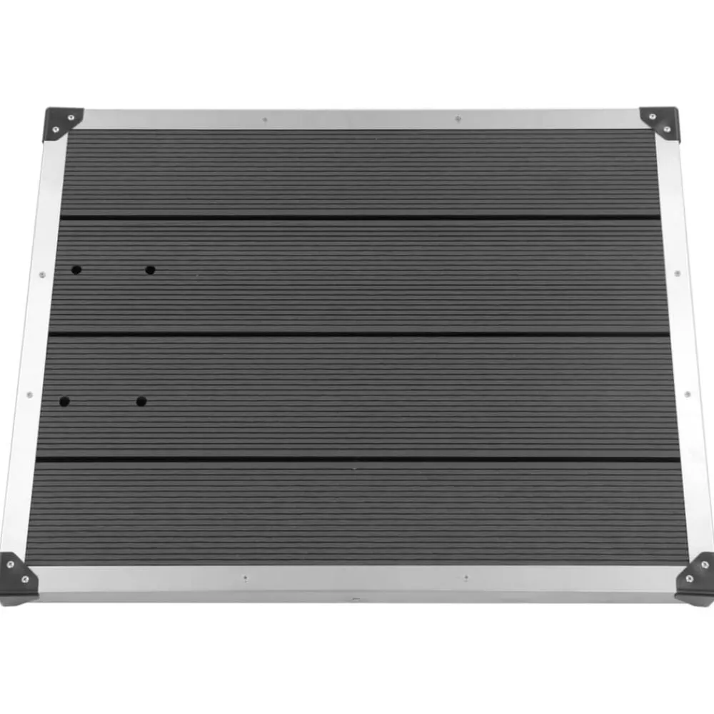 vidaXL Receveur de douche extérieur WPC Inox 80x62 cm