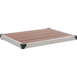 vidaXL Receveur de douche extérieur WPC Inox 80x62 cm