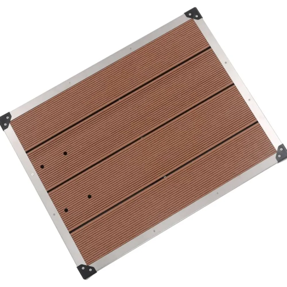 vidaXL Receveur de douche extérieur WPC Inox 80x62 cm