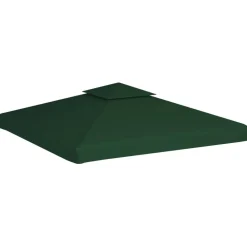 Pelouses & Jardins-vidaXL Recouvrement de remplacement d'auvent 310 g/m² 3 x 3 m Vert