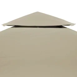 Pelouses & Jardins-vidaXL Recouvrement de remplacement d'auvent 310 g/m² 3x3 m Beige