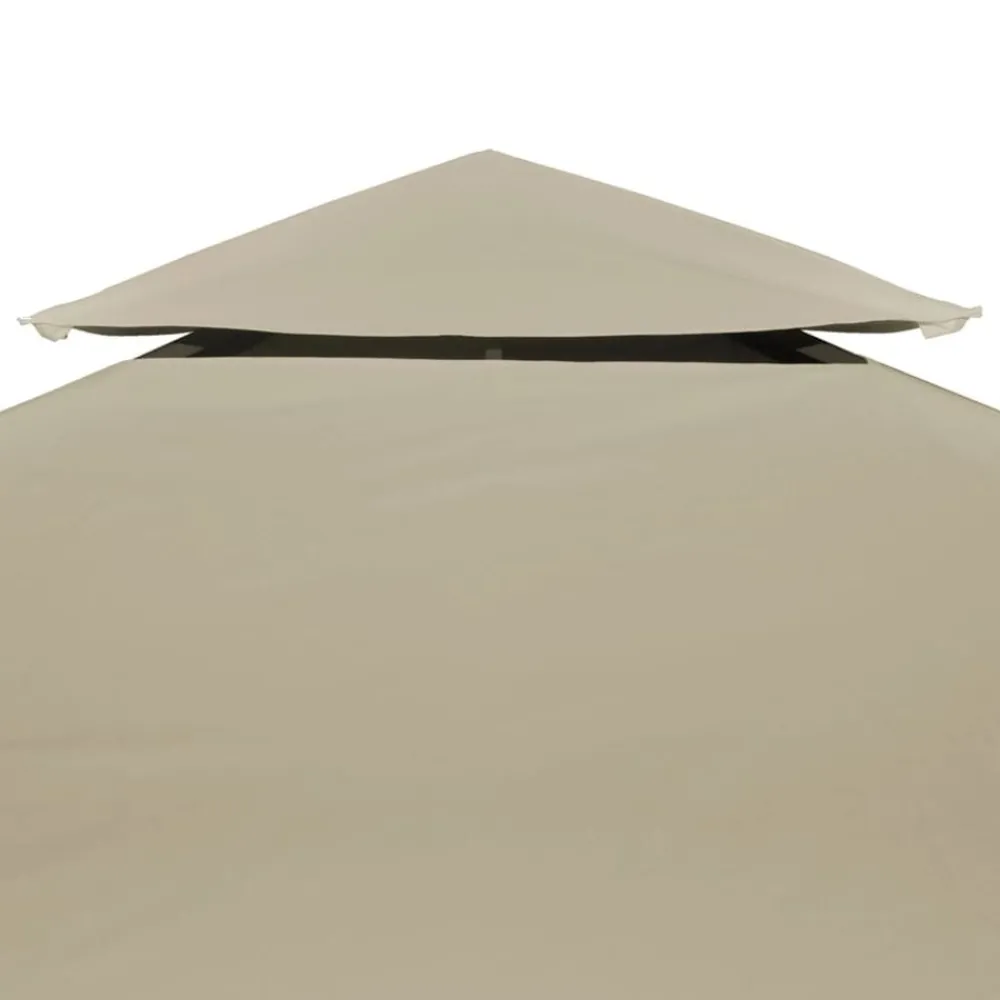Pelouses & Jardins-vidaXL Recouvrement de remplacement d'auvent 310 g/m² 3x3 m Beige