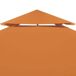 Pelouses & Jardins-vidaXL Recouvrement de remplacement d'auvent 310 g/m² 3x3 m Orange