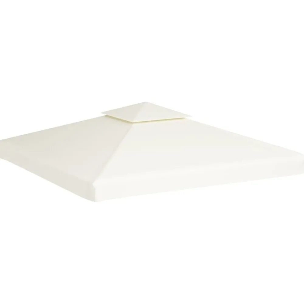 Pelouses & Jardins-vidaXL Recouvrement de remplacement d'auvent 310 g/m² 3x3m Blanc crème Crème