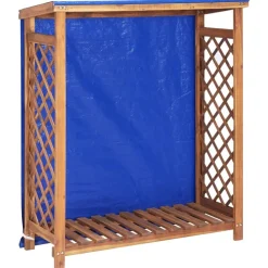 vidaXL Remise à bois de chauffage 105x38x115 cm Bois d'acacia solide