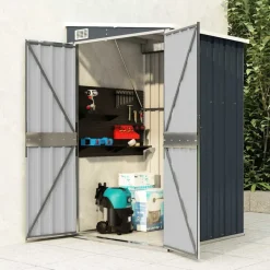 vidaXL Remise de jardin murale 118x100x178 cm Acier