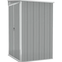vidaXL Remise de jardin murale 118x100x178 cm Métal galvanisé