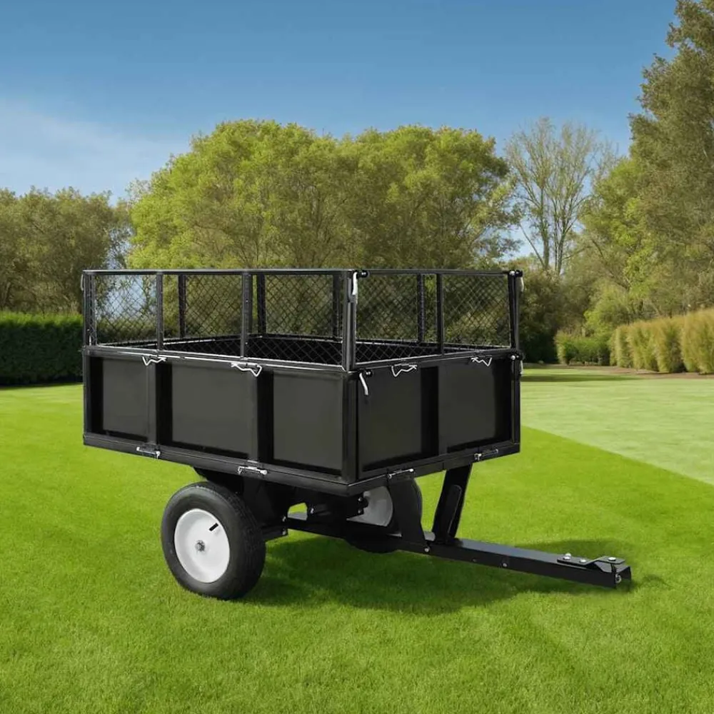 vidaXL Remorque basculante pour tondeuse de pelouse Charge de 300 kg