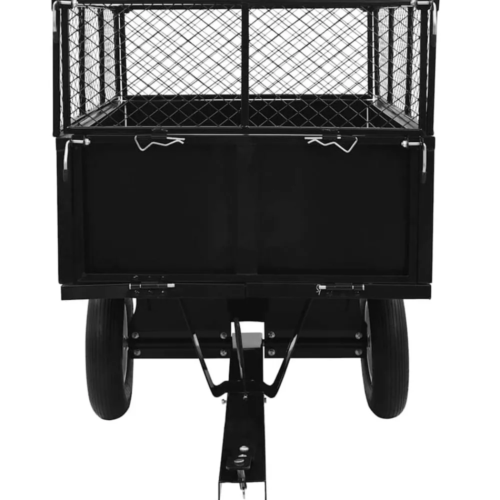 vidaXL Remorque basculante pour tondeuse de pelouse Charge de 300 kg
